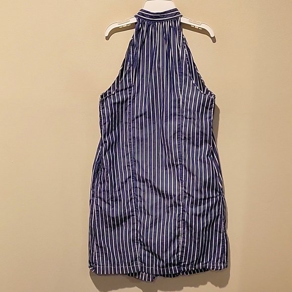 ❤️ NILI LOTAN BLUE WHITE COTTON DRESS WITH POCKETS, MEDIUM - Picture 9 of 10